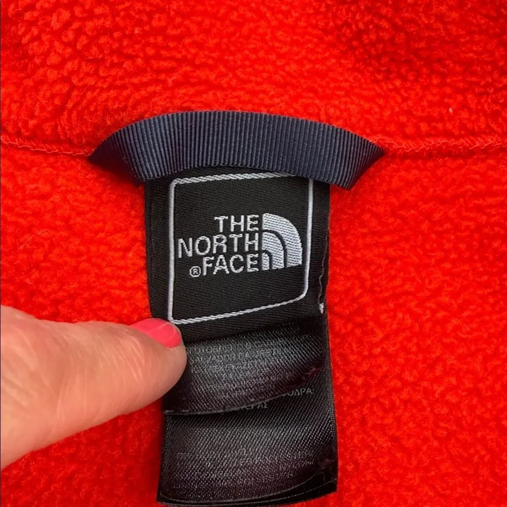 THE NORTH FACE Denali Fleece Full Zip Jacket Red/Blue Youth XL Vintage